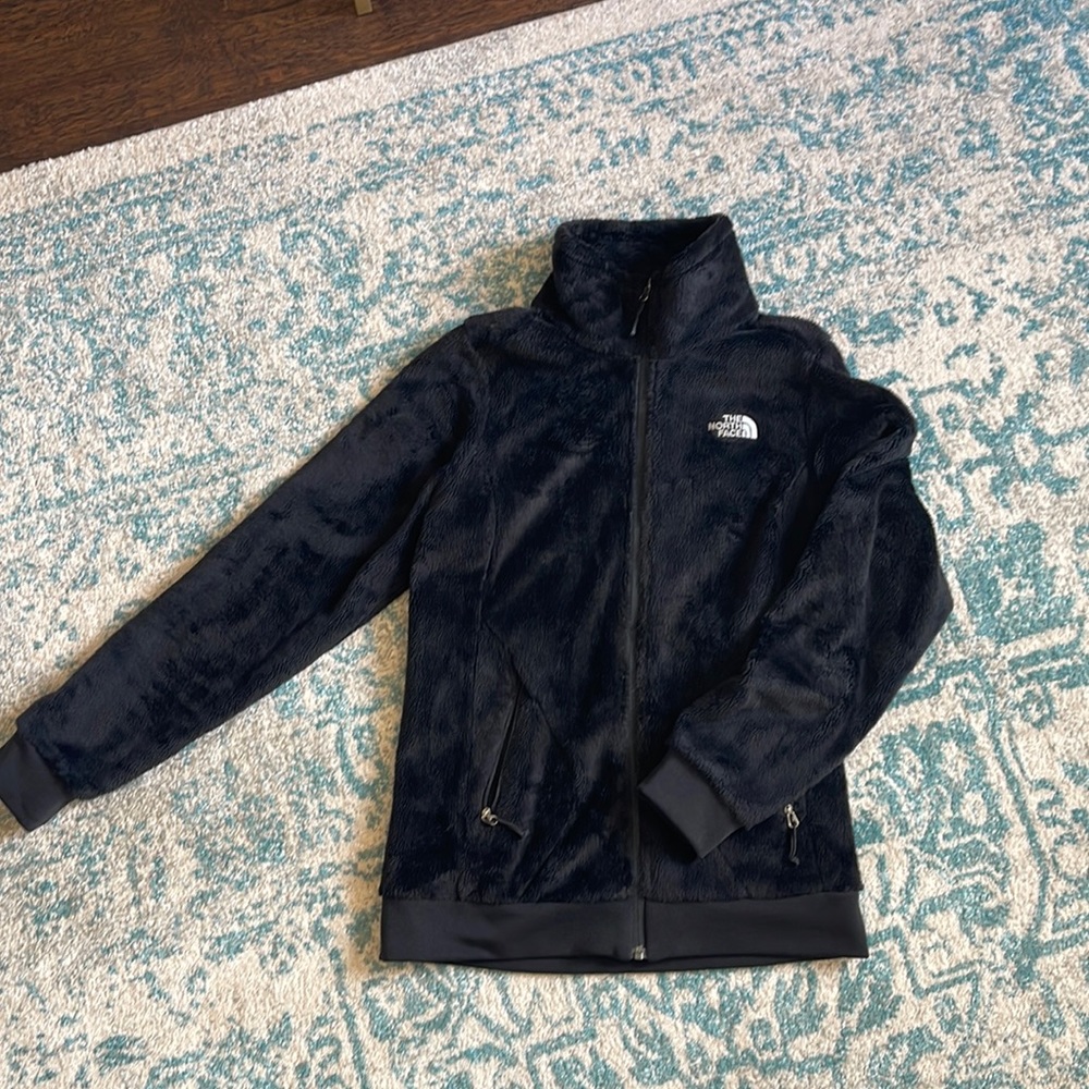 North Face Women’s black fleece jacket. Size small